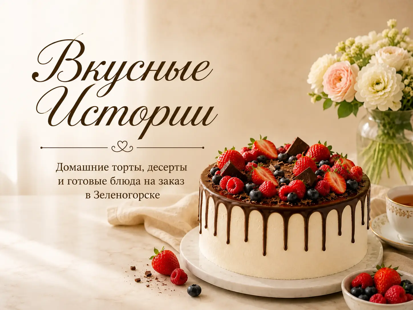Вкусные Истории: домашние торты и блюда в Зеленогорске